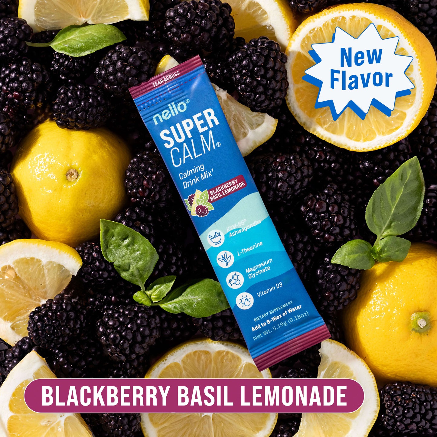 Snatched Nello Mix - Blackberry Basil -  20 Servings